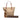 Tan Gucci GG Canvas GG Charm Tote - Designer Revival
