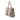Beige & White Gucci Medium GG Canvas Bamboo Libeccio Tote