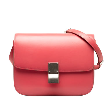 Pink Celine Medium Classic Box Crossbody Bag - Designer Revival