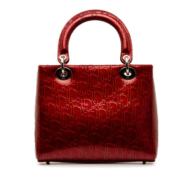Red Dior Medium Patent Ultimate Lady Dior Satchel - Designer Revival