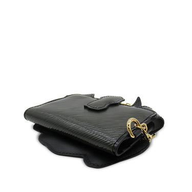 Black Louis Vuitton Grace Coddington Epi Catogram Dog Card Holder - Designer Revival