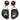 Sapphire & Ruby Bavna Pierced Earrings - Designer Revival
