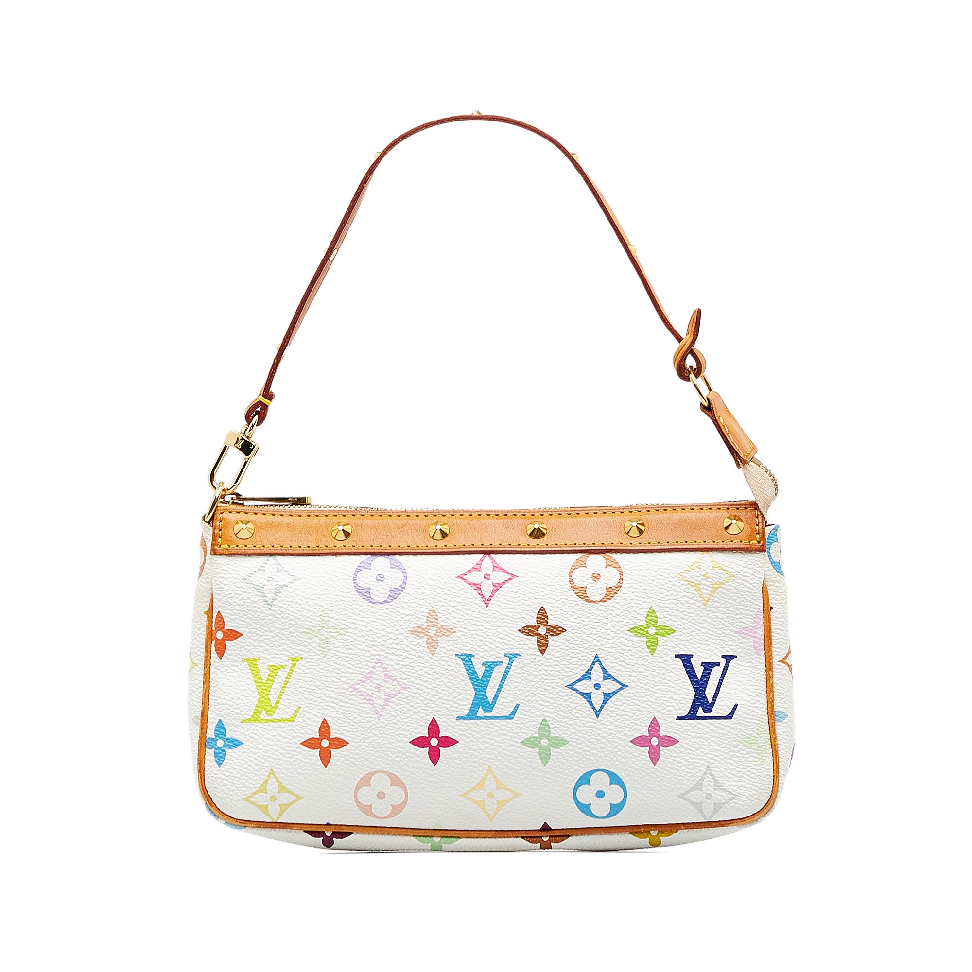 Louis Vuitton - Authenticated Pochette Accessoire Handbag - Leather Multicolour For Woman, Good condition