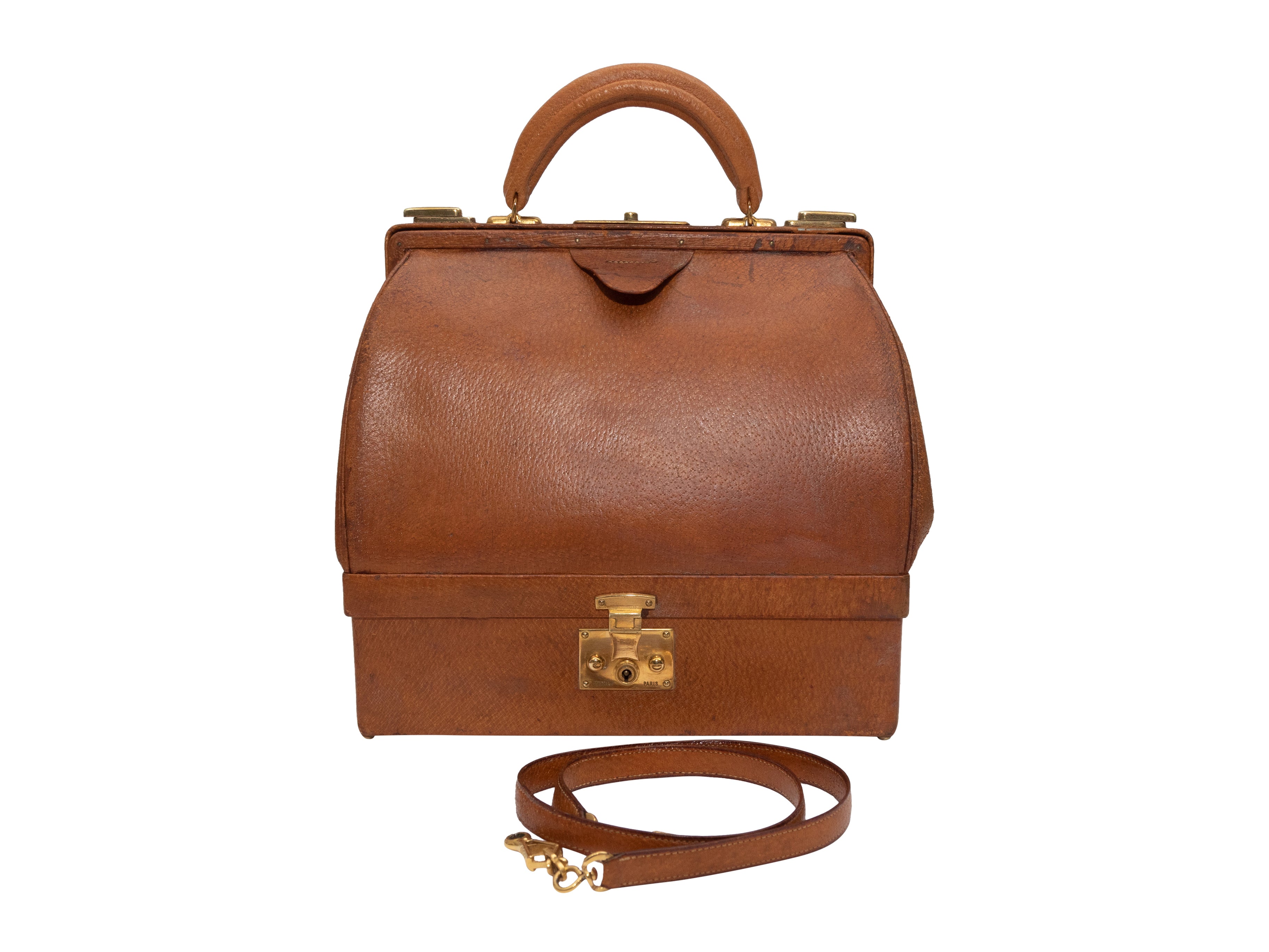 Vintage Tan Hermes Rare Sac Malette Bag