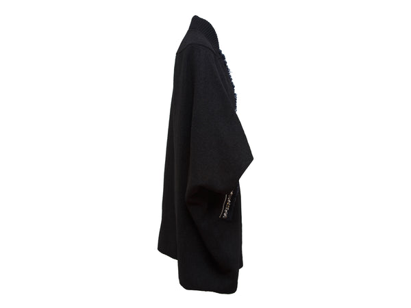 Pre-owned Louis Vuitton Wool Cape In Black