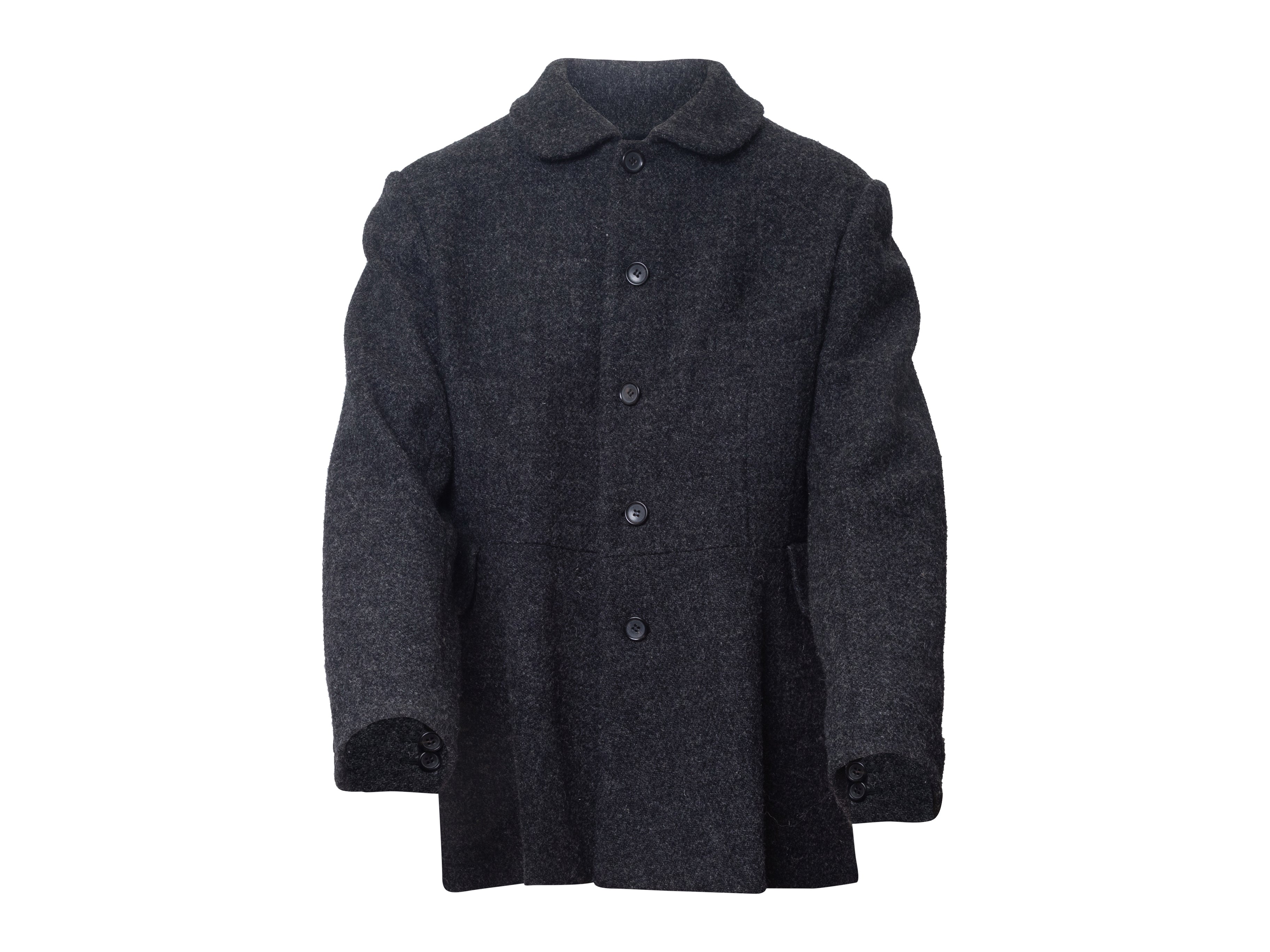 Vintage Gray Comme Des Garcons 90s Wool Jacket Size M – Designer
