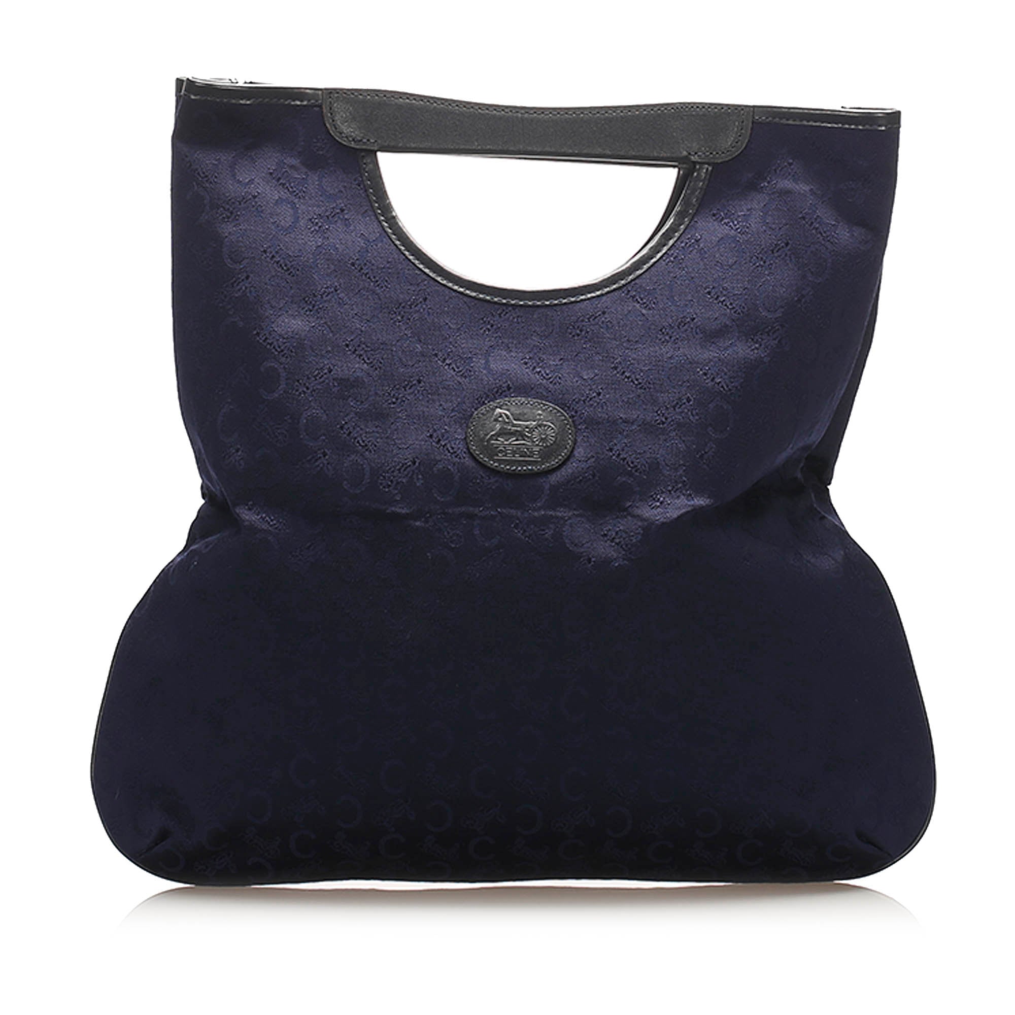 Celine Vintage Blue Macadam C Canvas Caleche Box Shoulder Bag – OPA Vintage