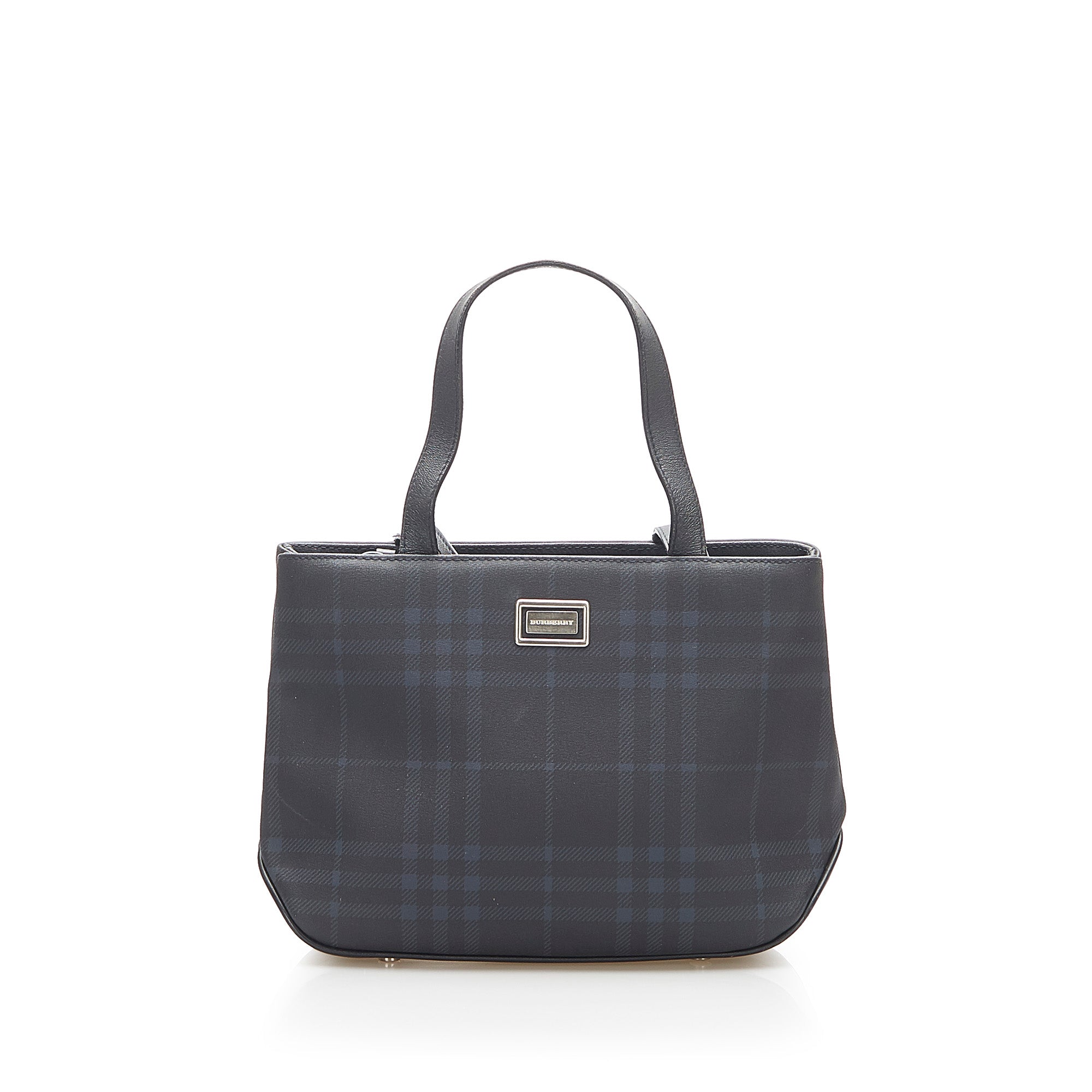 Burberry, Bags, Burberry Checked Tote Black And White