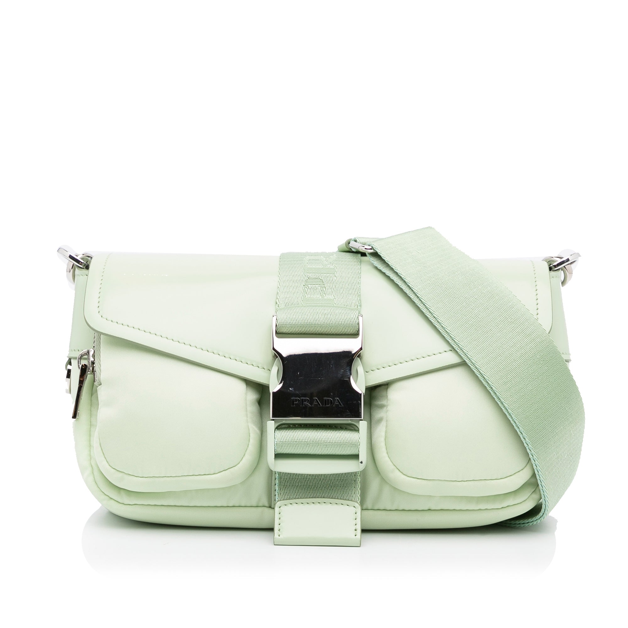 Green Prada Tessuto Pocket Crossbody – Designer Revival