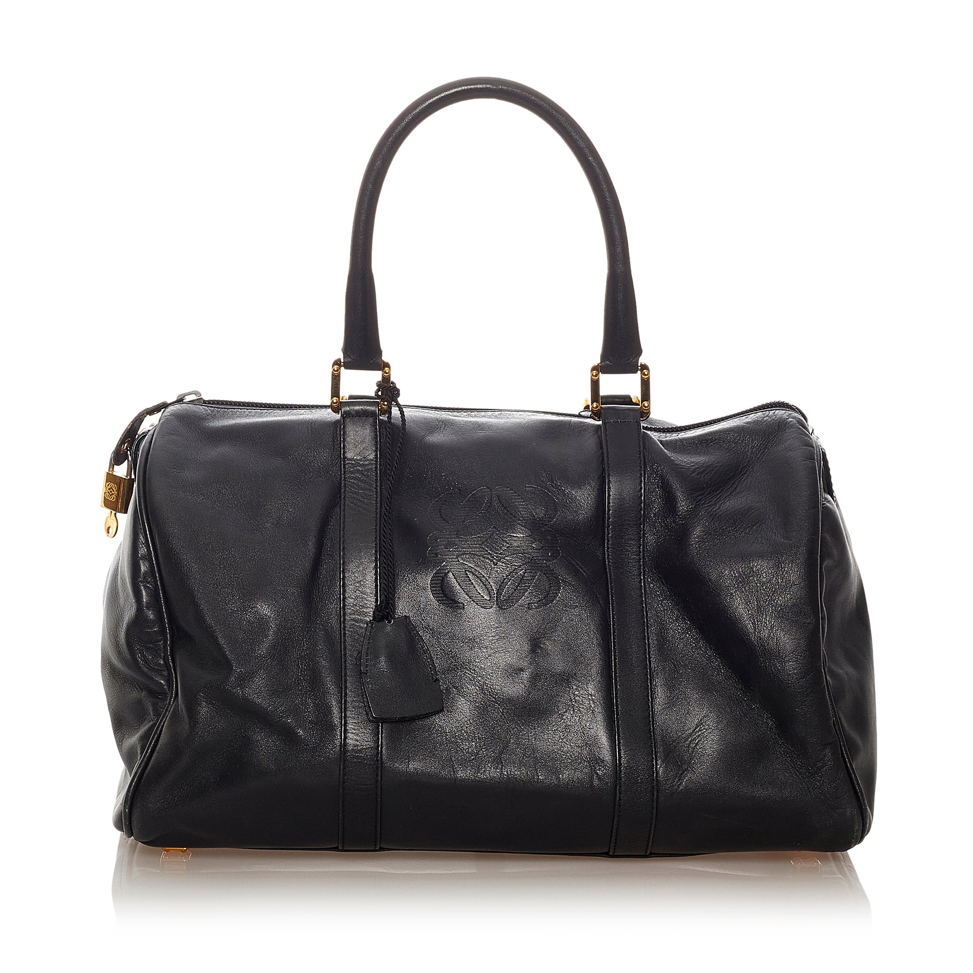 Black Loewe Leather Boston Bag – RvceShops Revival
