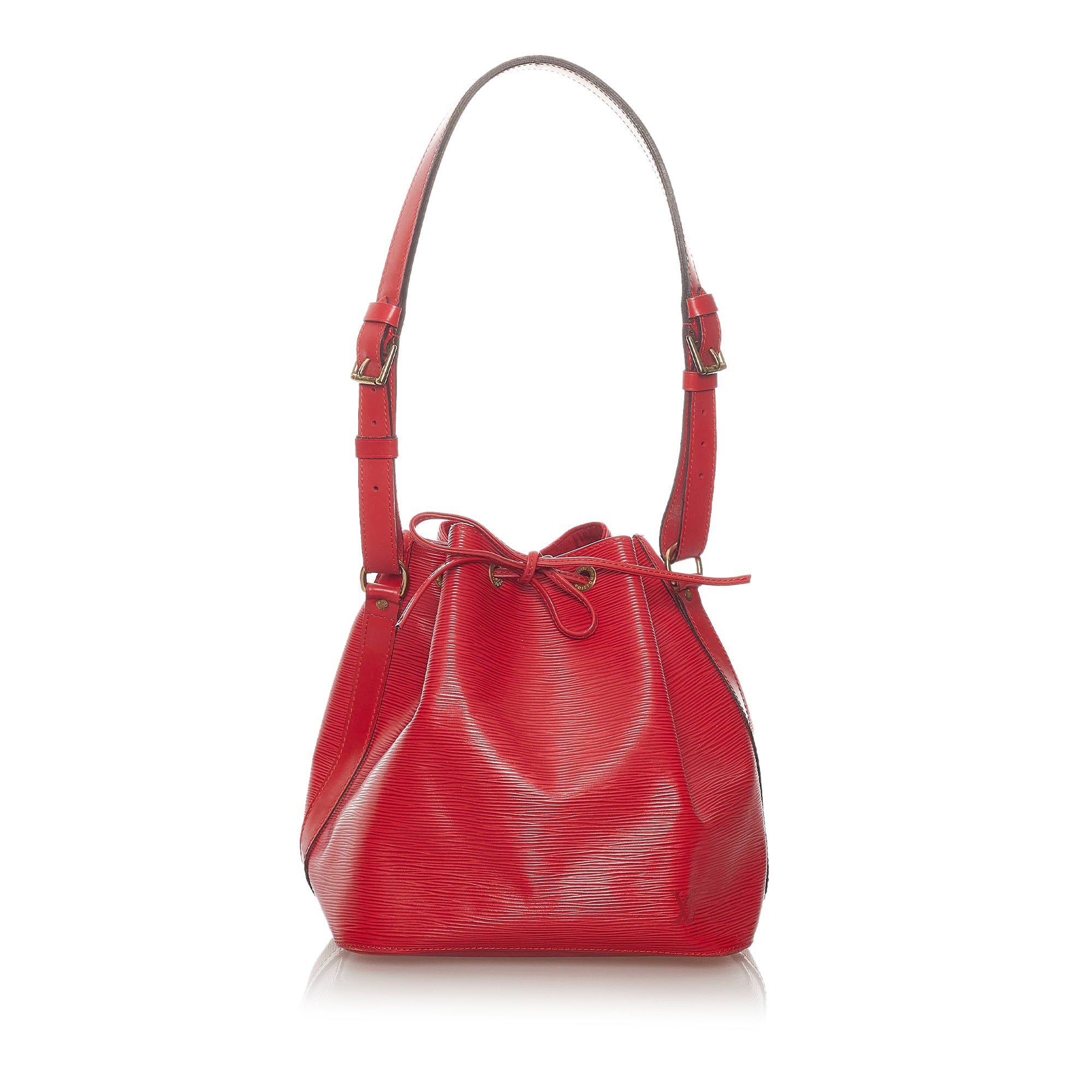 Vintage Louis Vuitton Red Epi Leather Petit Noe Bucket Bag