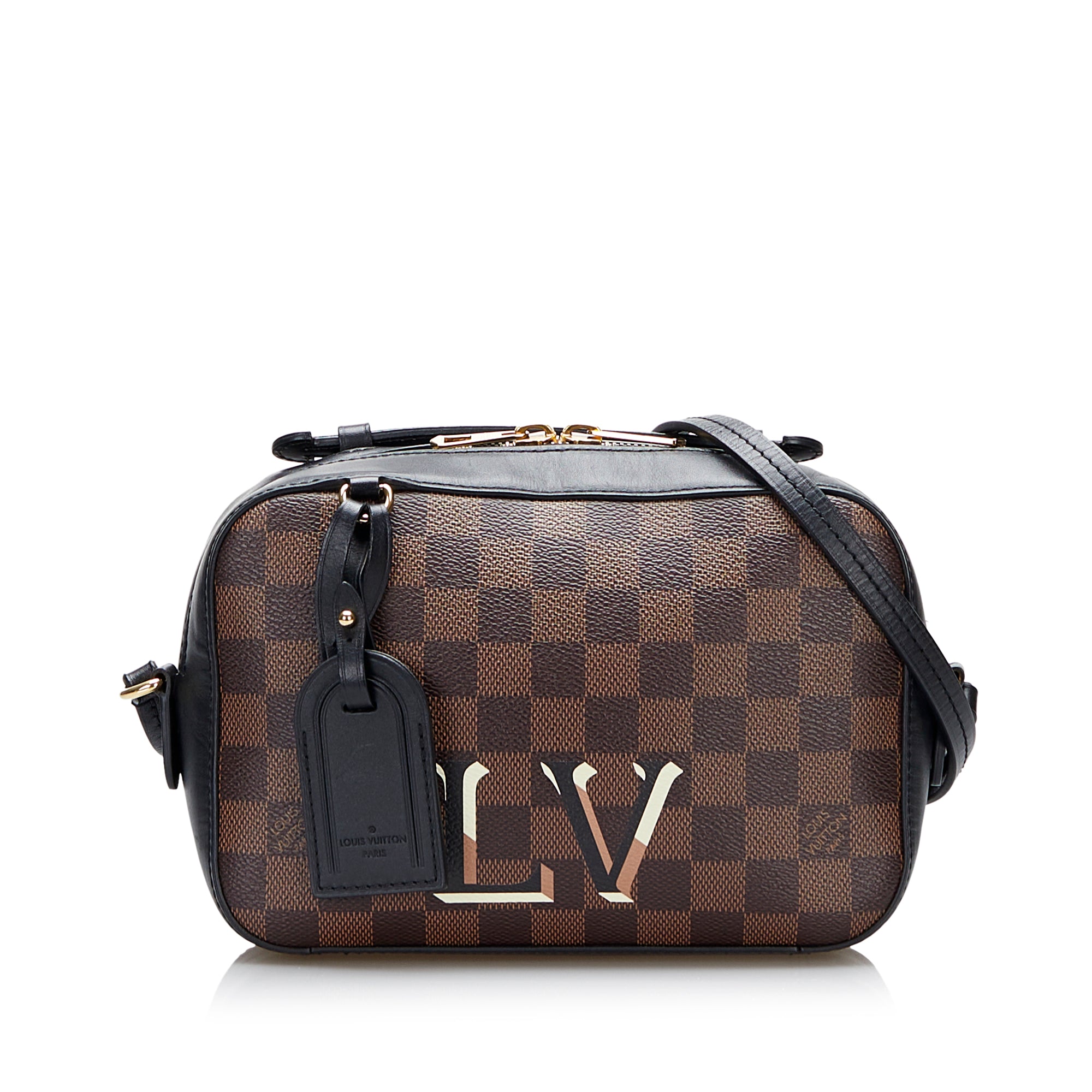 Louis Vuitton Naviglio Damier Ebene Crossbody EXCELLENT Shoulder Travel  Brown LV