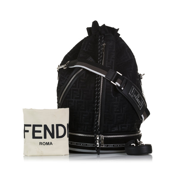 Fendi Tobacco Zucca Coated Canvas and Leather Laptop Bag Fendi