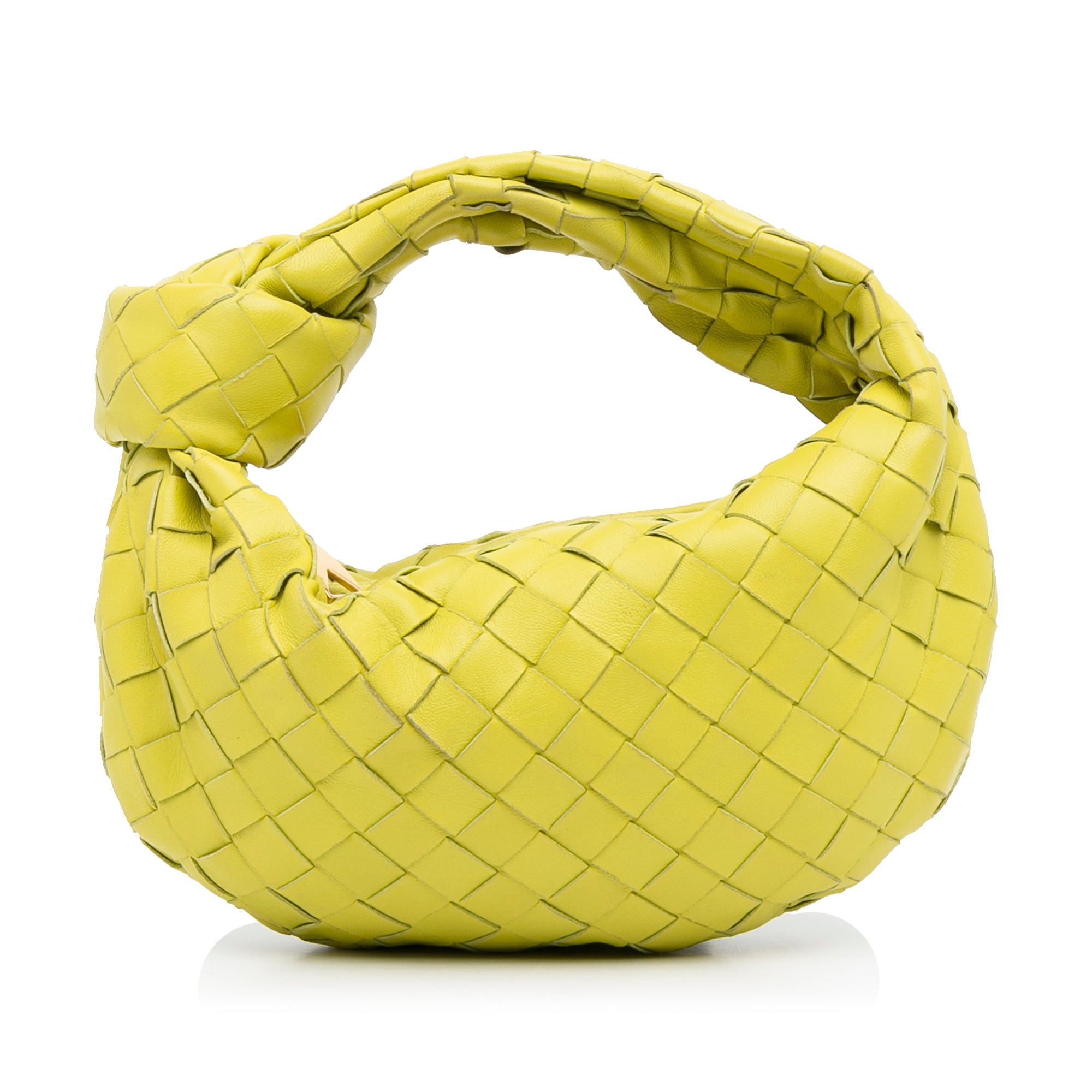 Yellow Bottega Veneta Mini Intrecciato Jodie Handbag – Designer