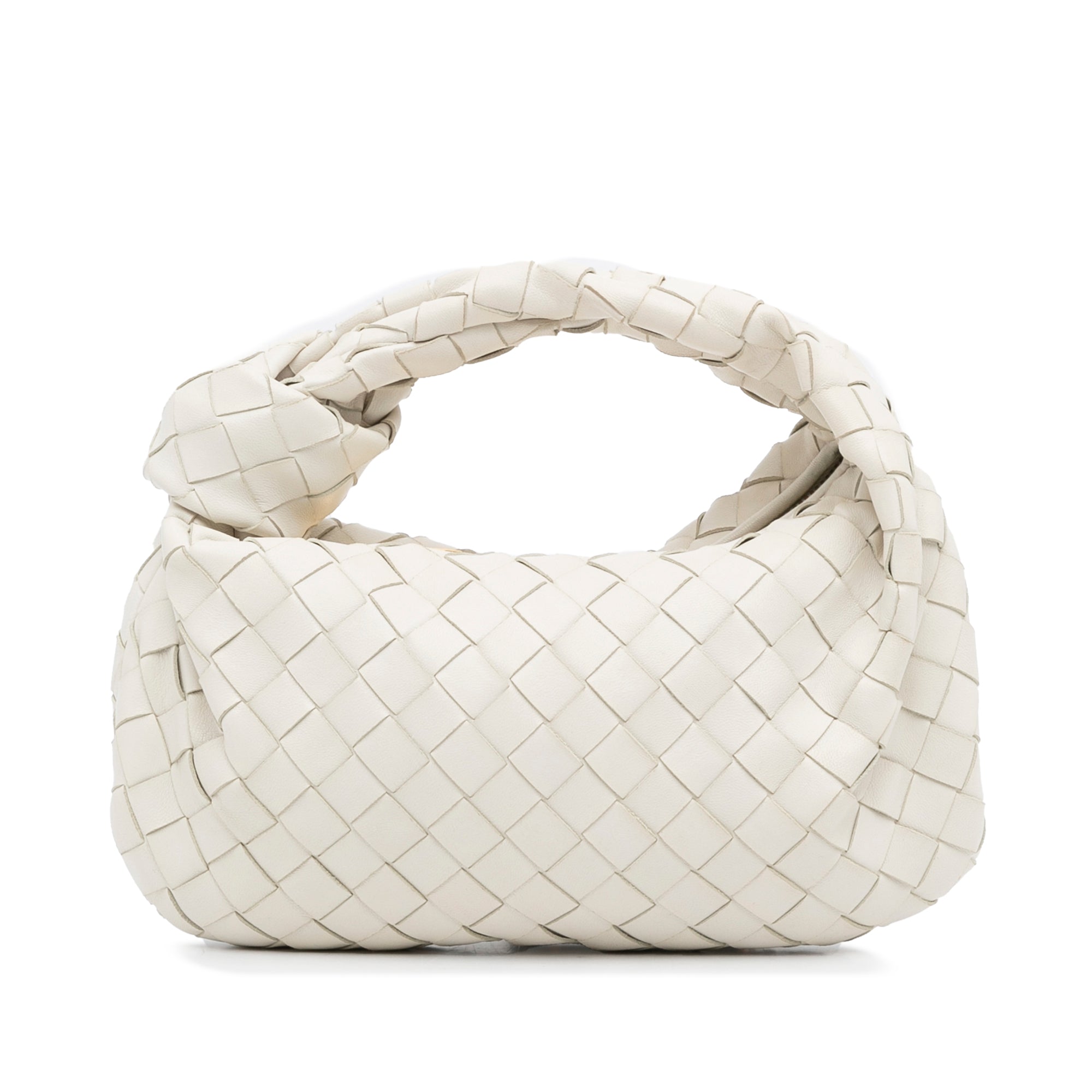 White Bottega Veneta Mini Intrecciato Jodie Handbag – Designer Revival