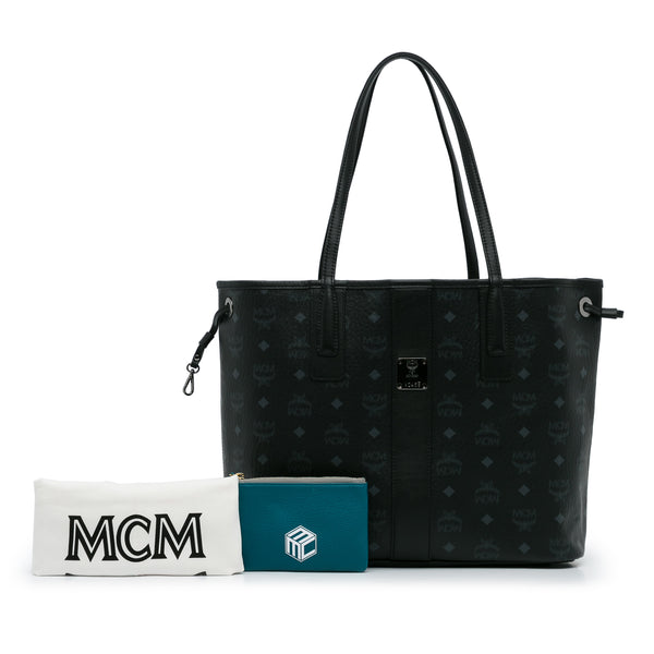 Black MCM Visetos Reversible Liz Tote Bag