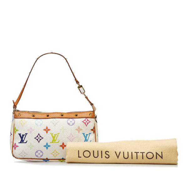 Louis Vuitton White Monogram Multicolore Canvas Pochette Accessoires