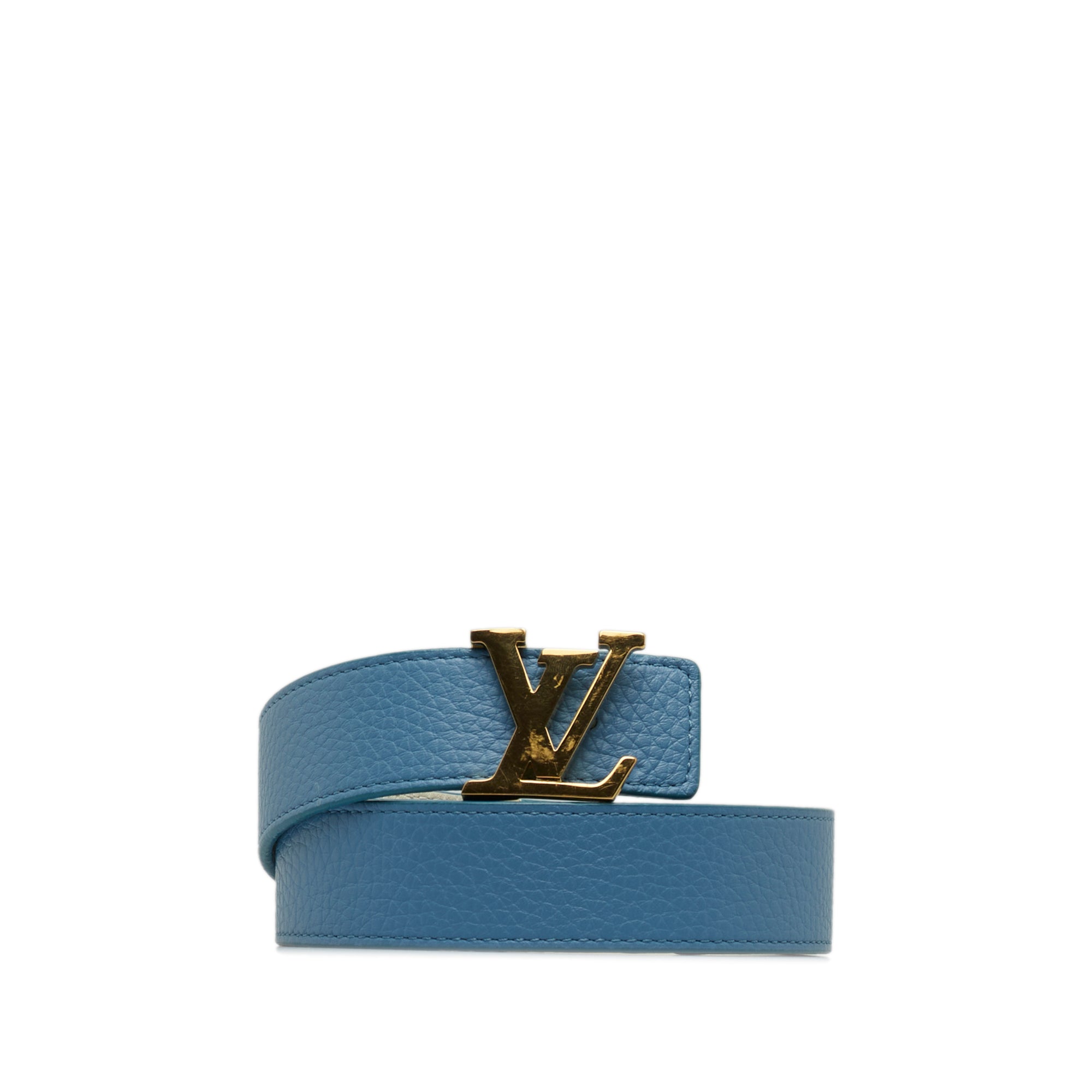 Blue Louis Vuitton LV Initiales Leather Belt – Designer Revival