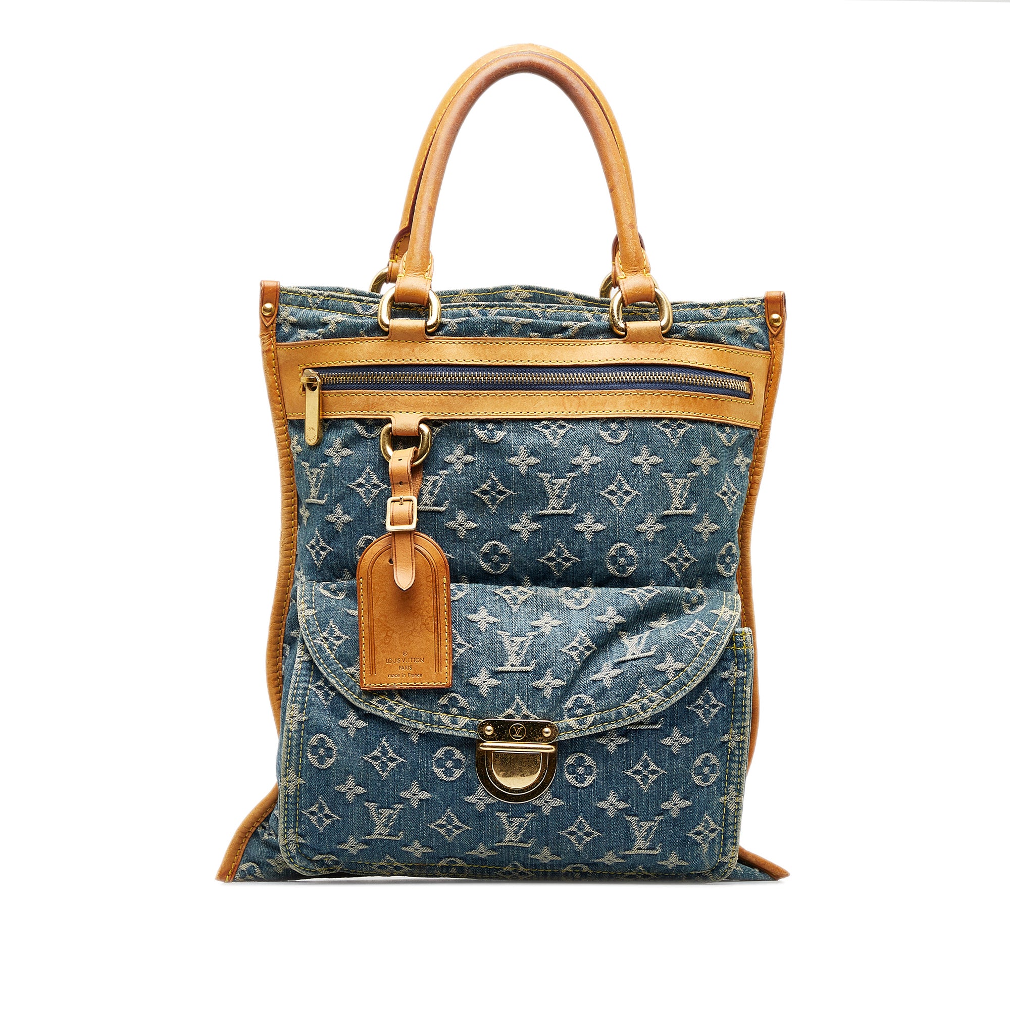 Louis Vuitton - Authenticated Pleaty Handbag - Denim - Jeans Blue for Women, Good Condition