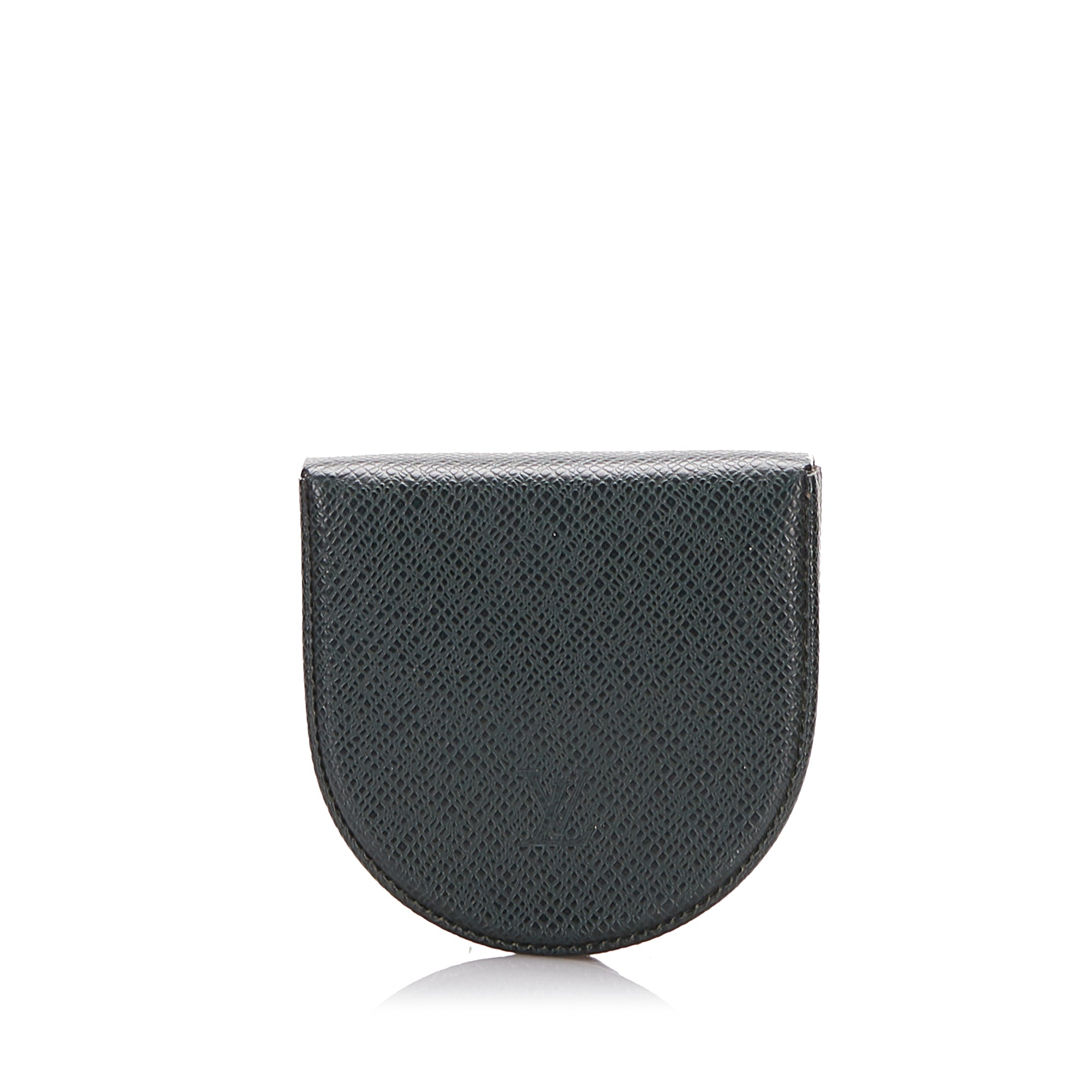 Green Louis Vuitton Taiga Porte Monnaie Cuvett Coin Pouch – Designer Revival