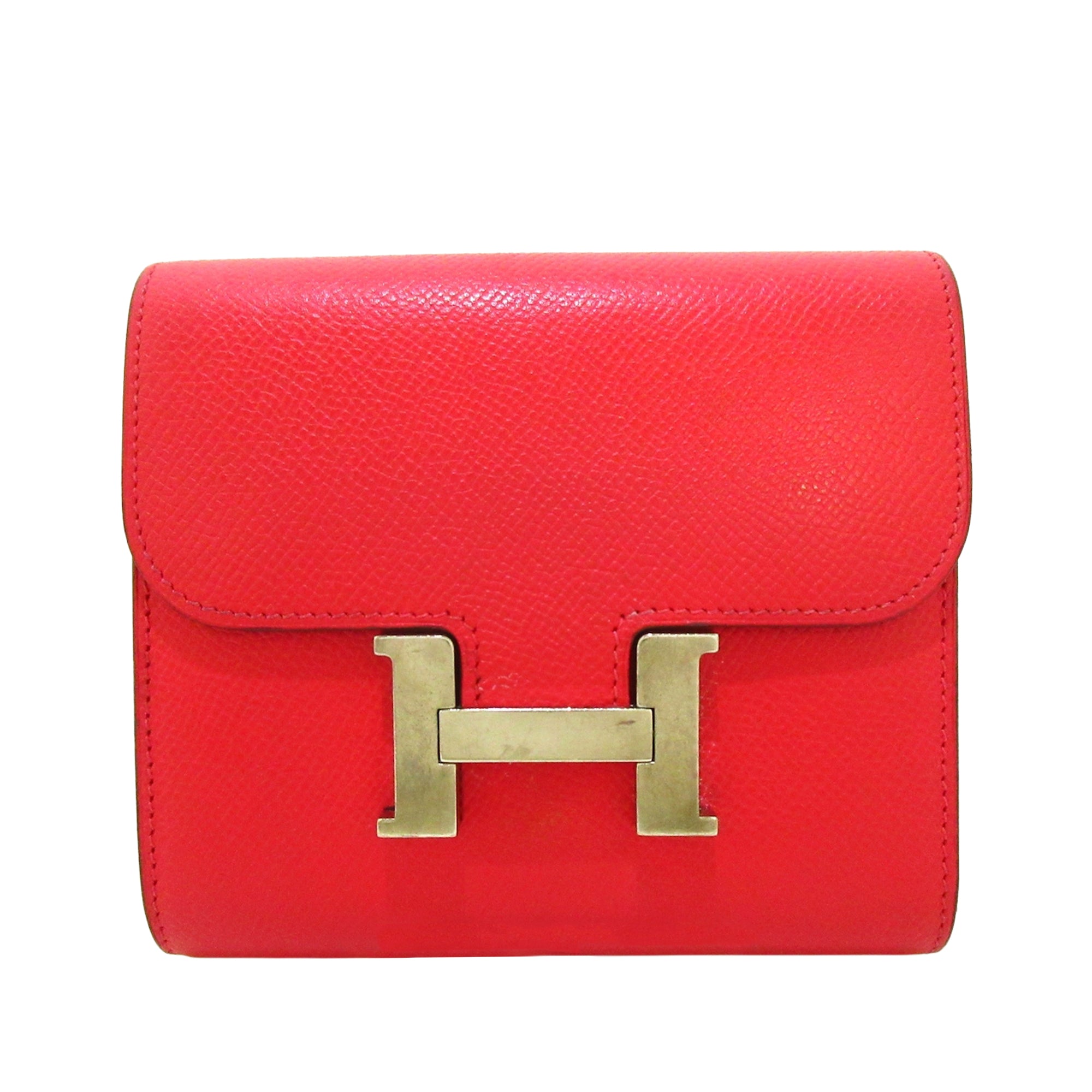 Red Hermes Epsom Constance Compact Wallet – Designer Revival