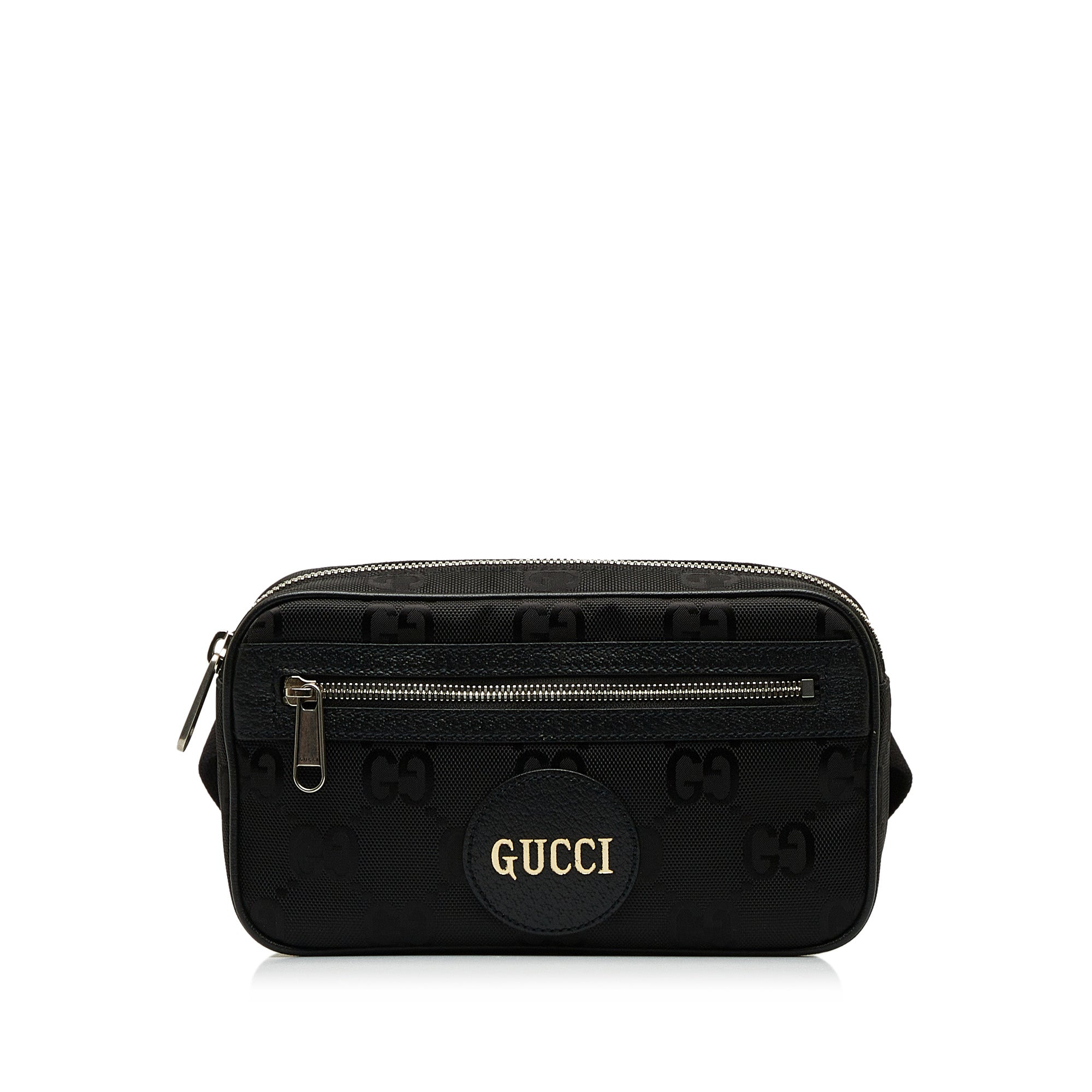 Gucci Yellow/Black GG Nylon and Leather Off the Grid Belt Bag