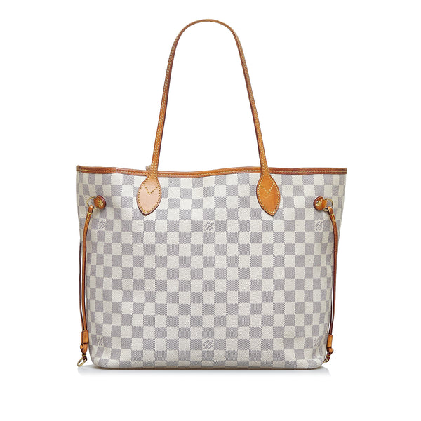 Louis Vuitton Damier Azur Neverfull GM - White Totes, Handbags