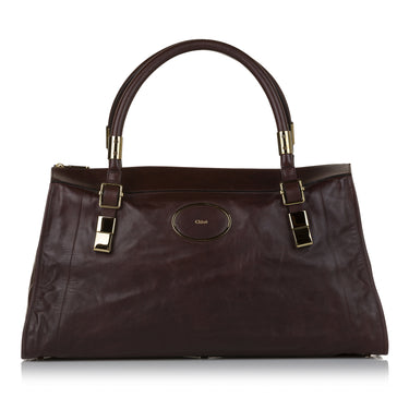 Brown Chloe Victoria Leather Handbag - Designer Revival