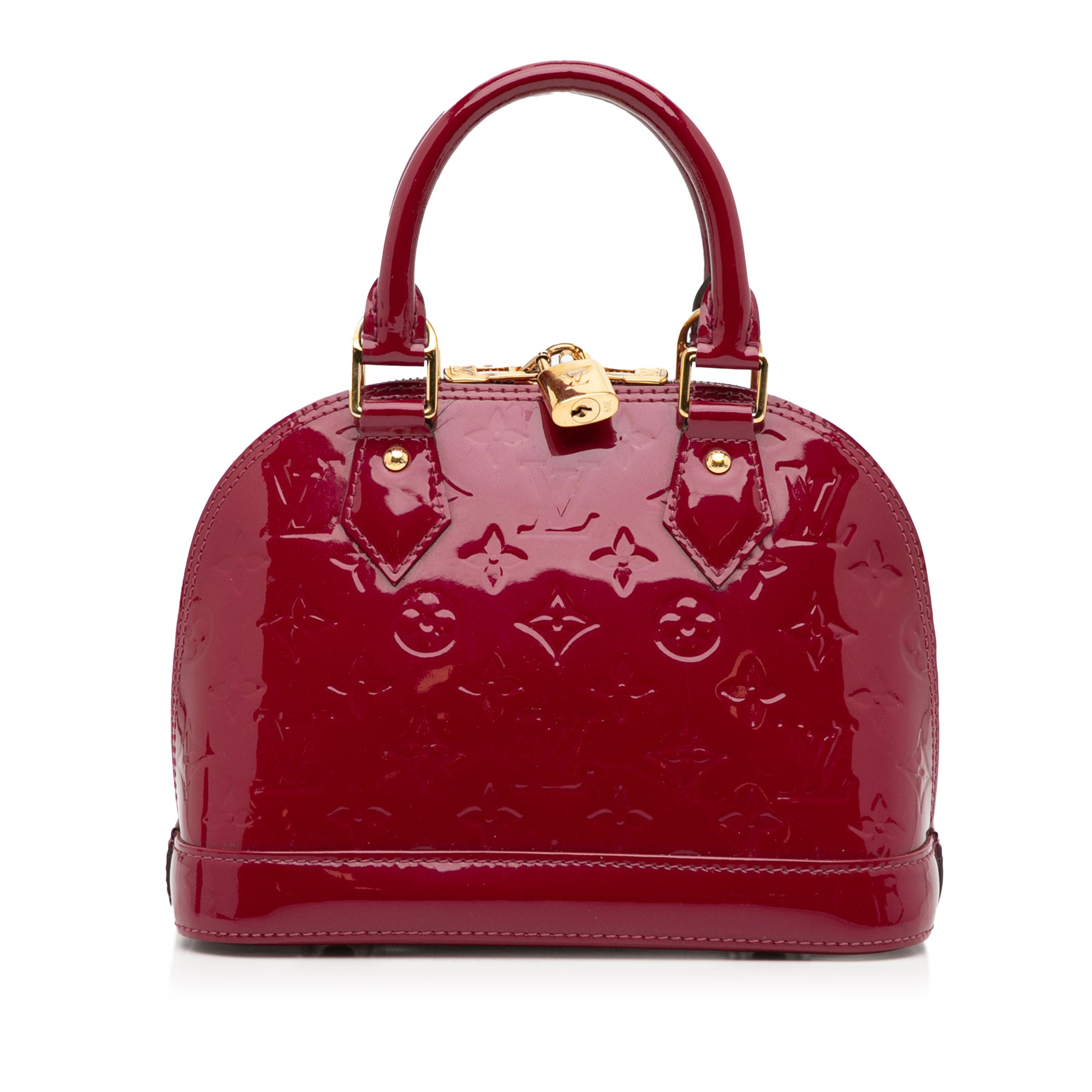 louis vuitton red leather handbag