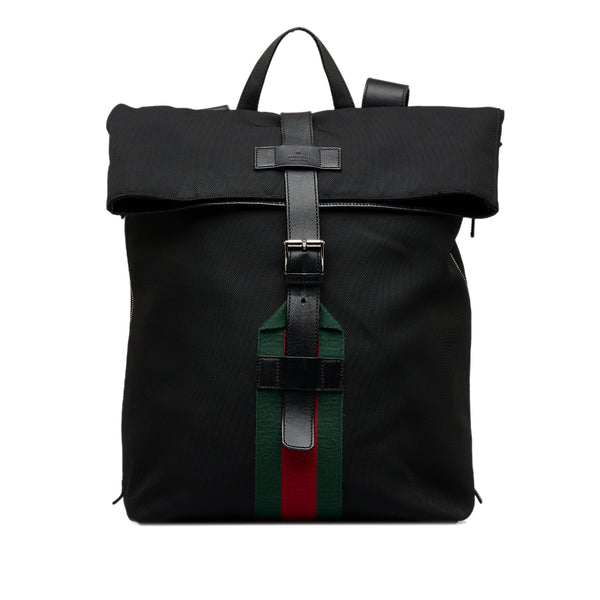Gucci Techno Canvas Duffle Travel Bag Black