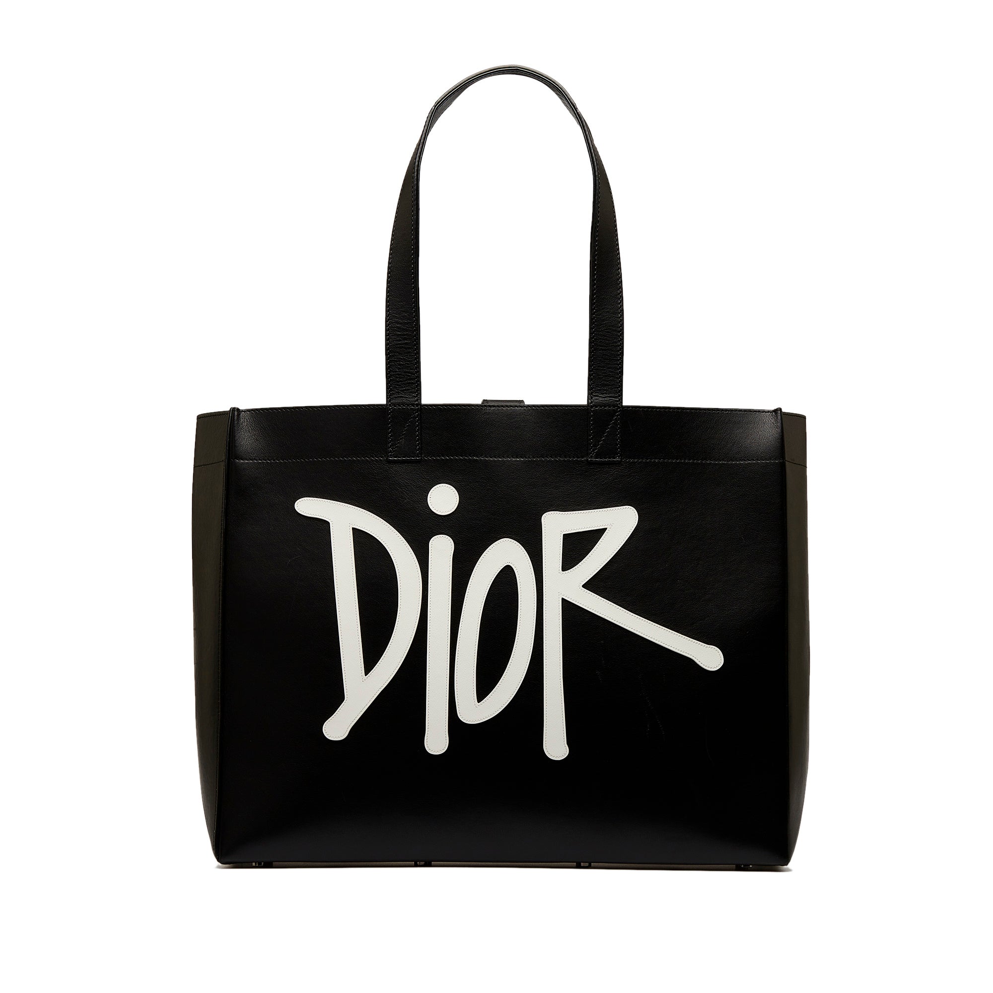 Black Dior x Stussy Large Logo Applique Tote – Designer Revival