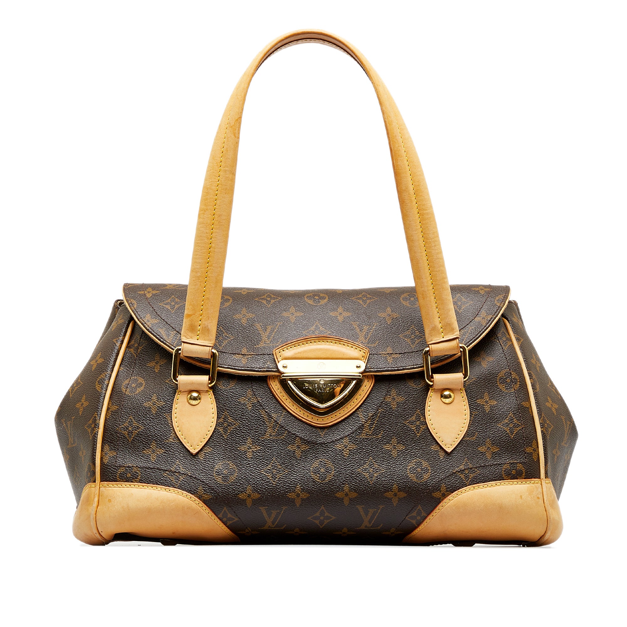 Louis Vuitton Beverly Brown Canvas Handbag (Pre-Owned)
