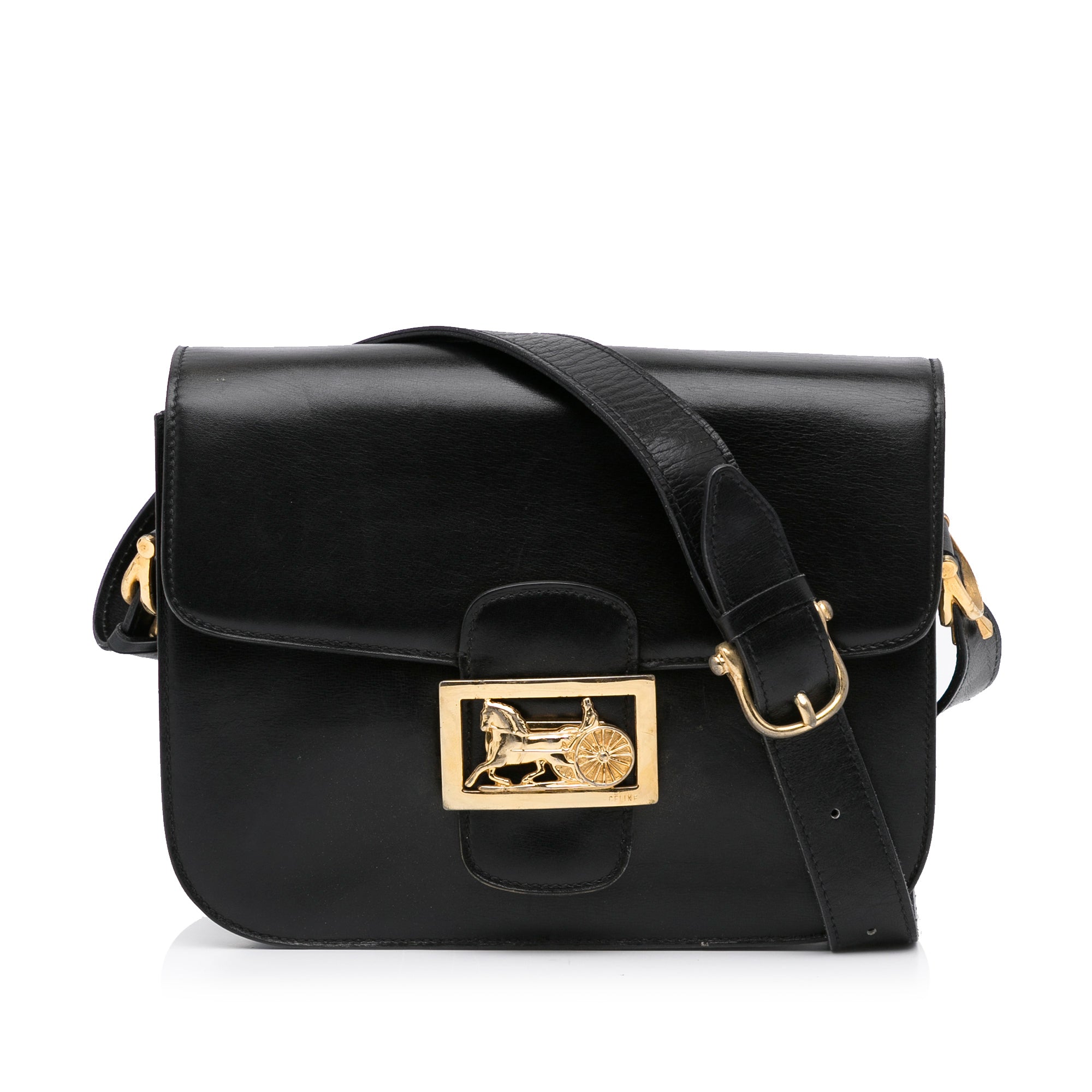 Celine Triomphe Shoulder Bag Black