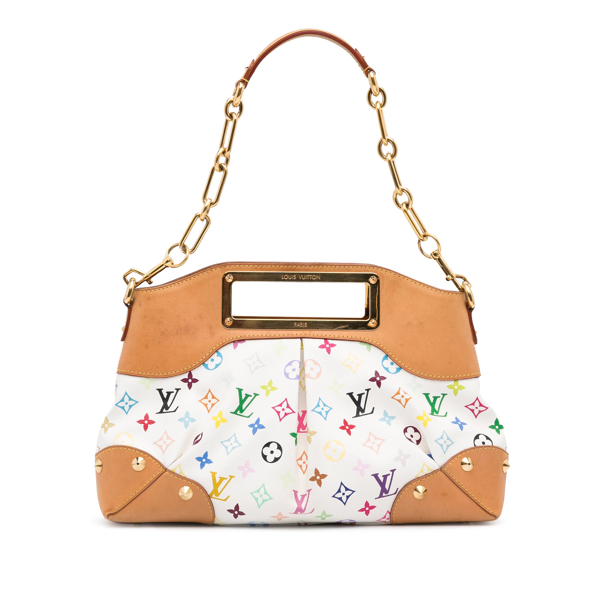 White Louis Vuitton Monogram Multicolore Judy MM Shoulder Bag – Designer  Revival