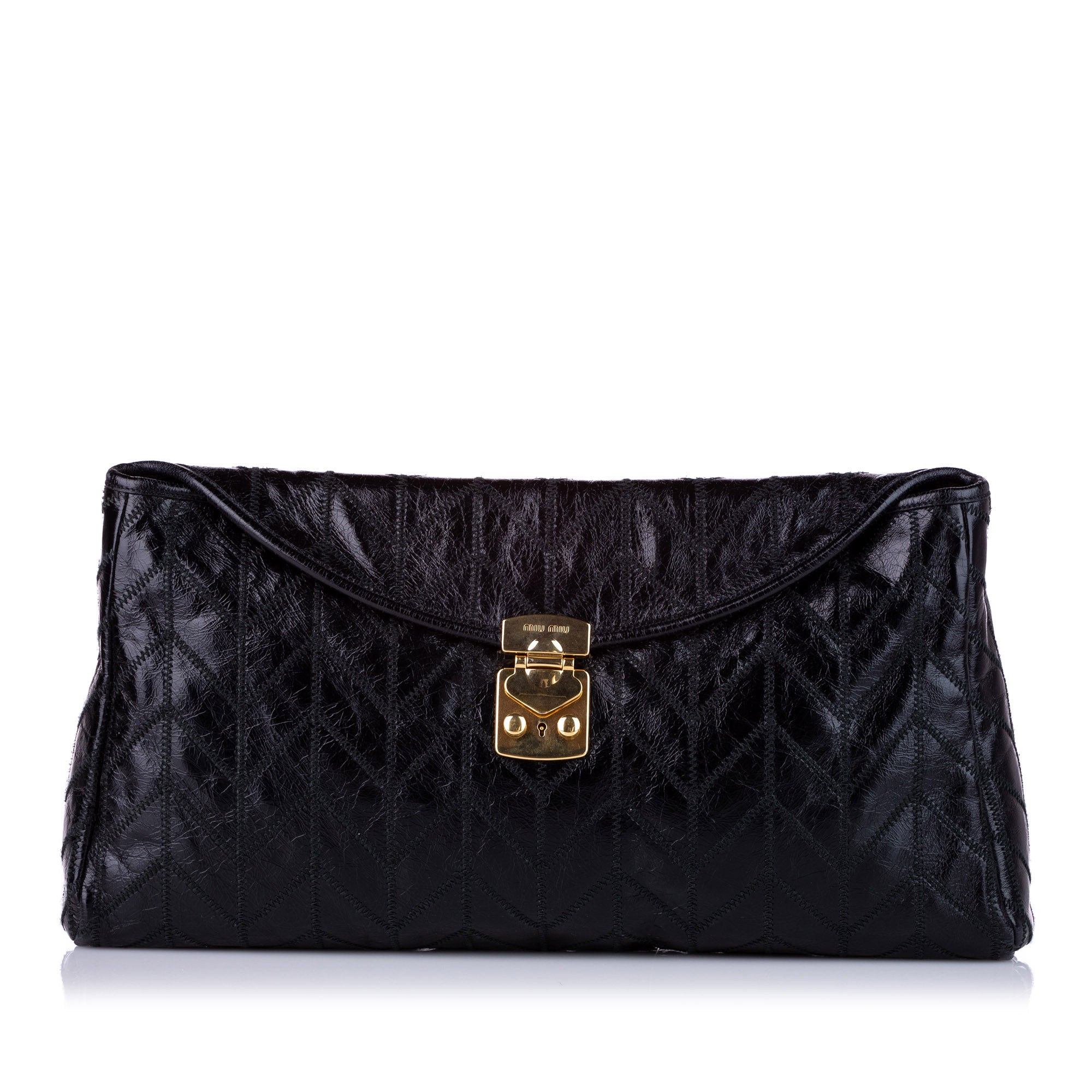 Black Miu Miu Lambskin Leather Shoulder Bag – Designer Revival