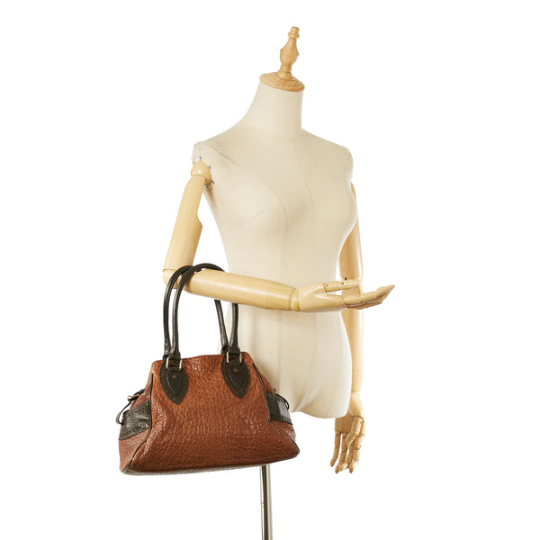 Tan Celebrity Fendi Etniko Leather Handbag Bag, RvceShops Revival