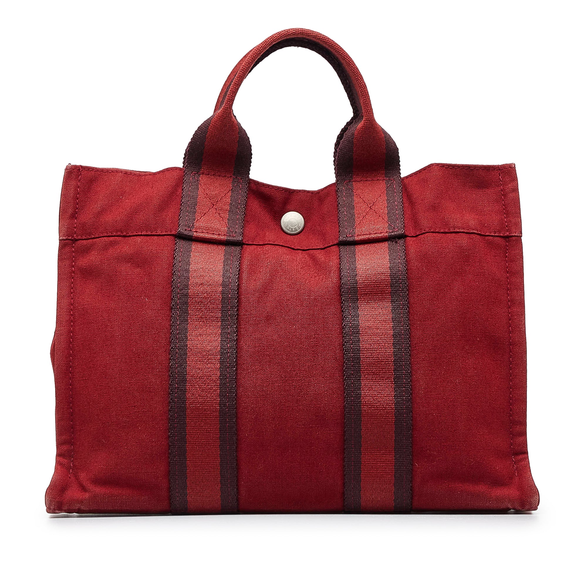 Red Hermes Birkin Fourre Tout PM Handbag