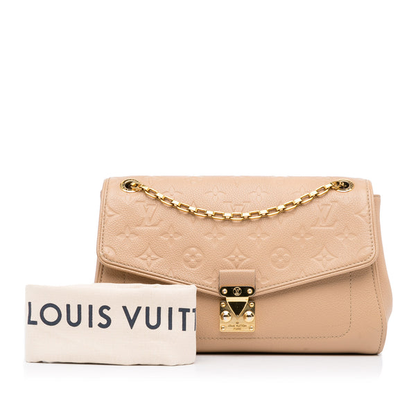 Louis Vuitton, Bags, Louis Vuitton Saint Germain Handbag Monogram  Empreinte Leather Mm Black