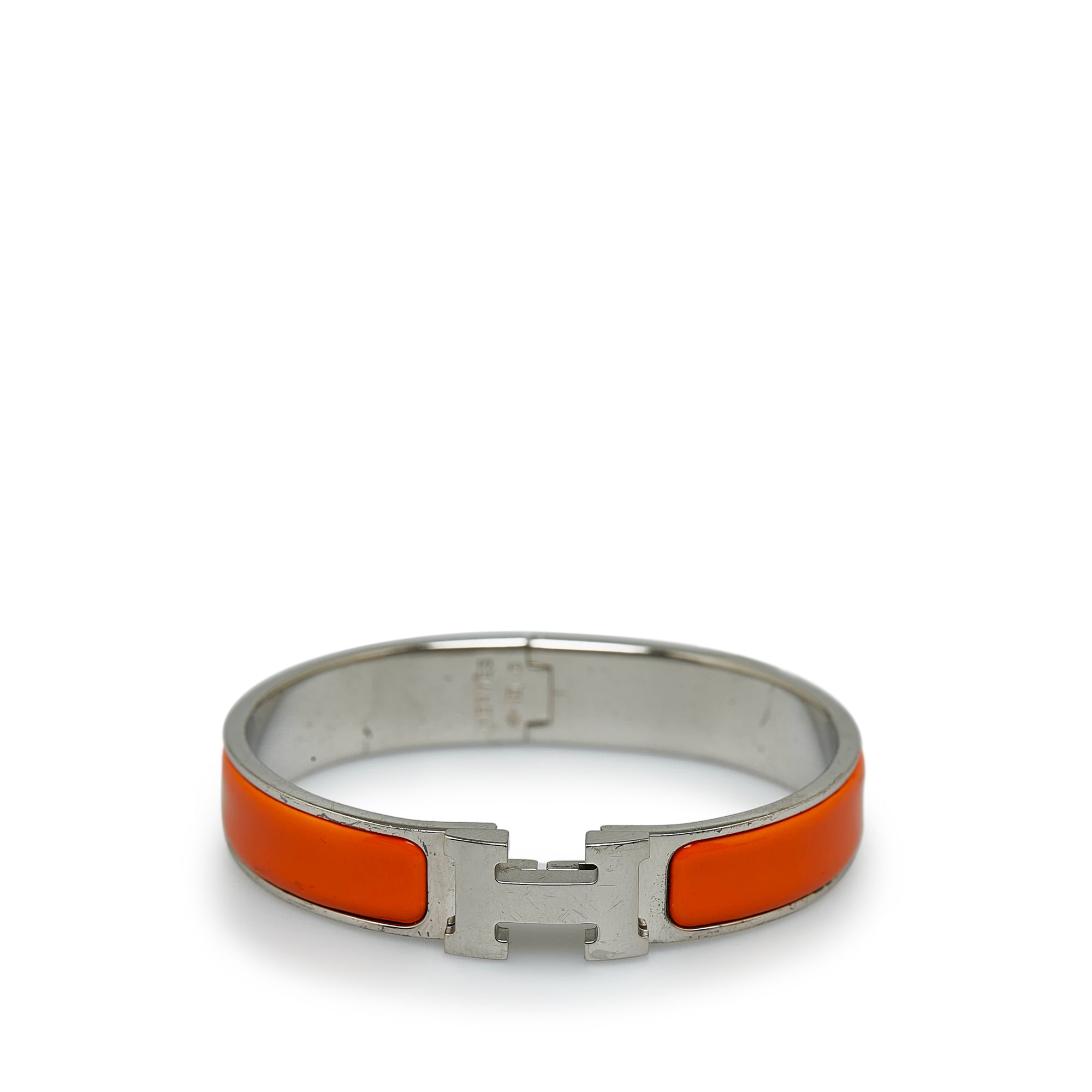 Silver Hermes Clic Clac H Bracelet – Designer Revival
