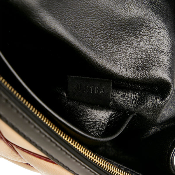 Brown Louis Vuitton Malletage Pochette Flap Bag