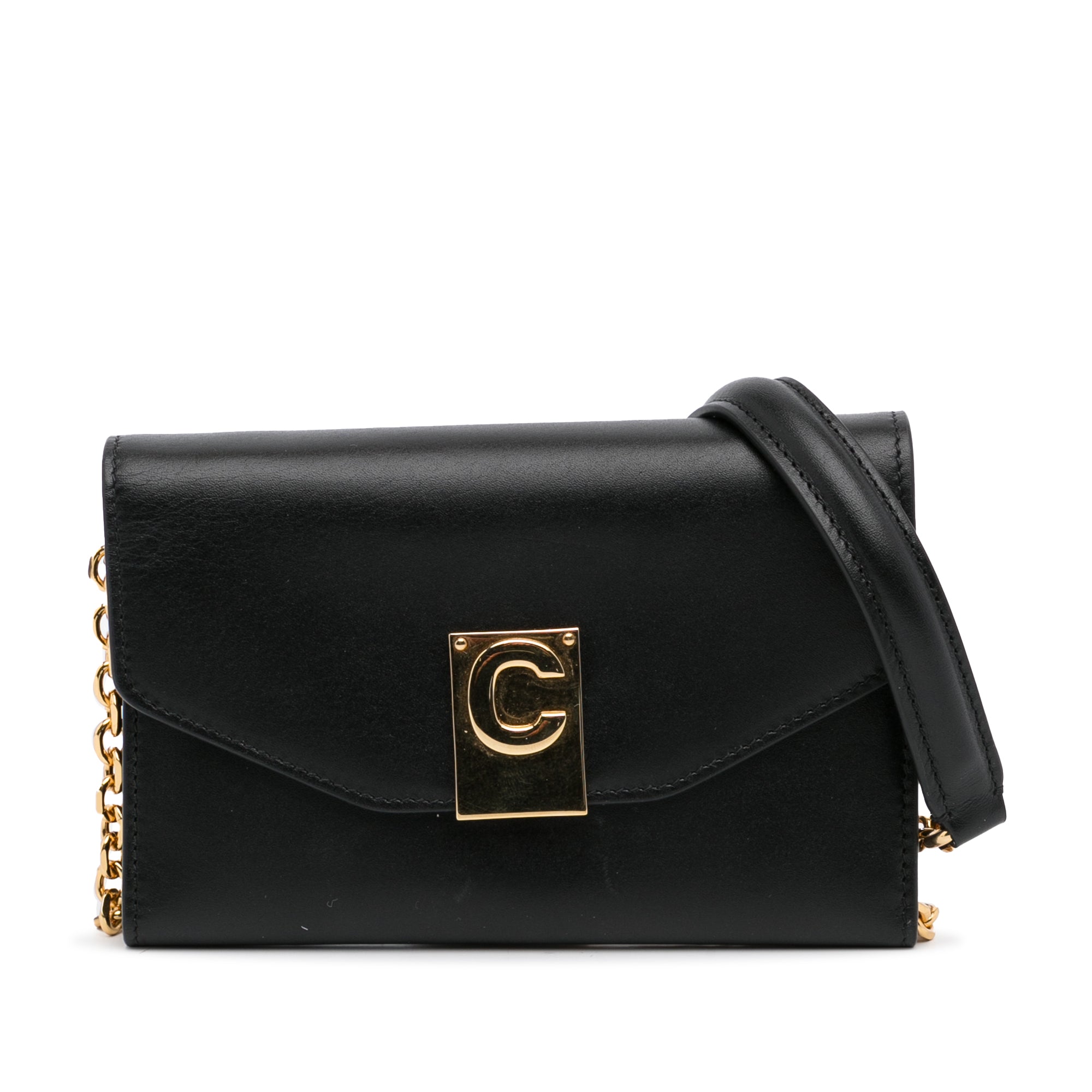 Black Celine C Bag Wallet On Chain – Designer Revival