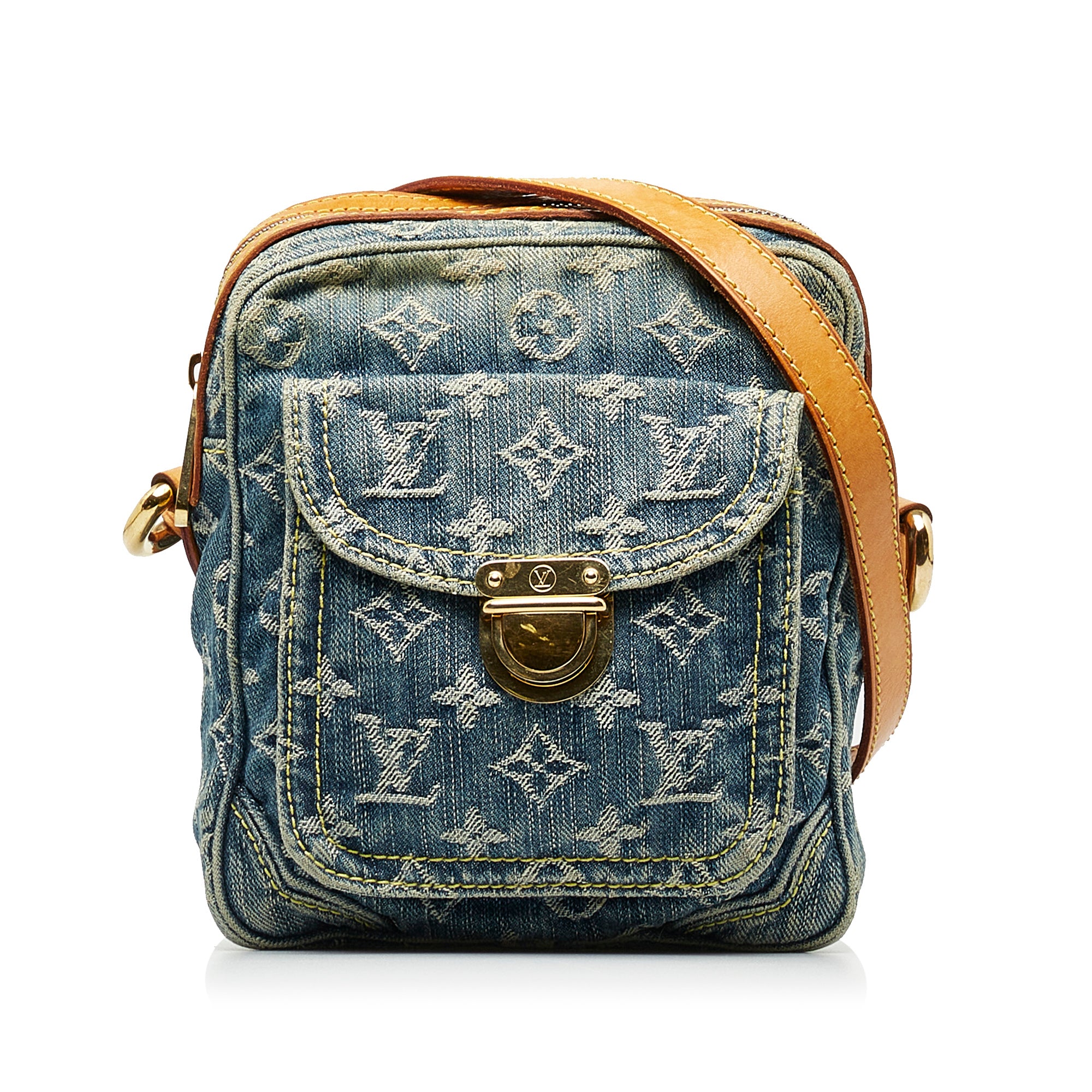 Louis Vuitton Denim Camera Bag in Blue | Lord & Taylor