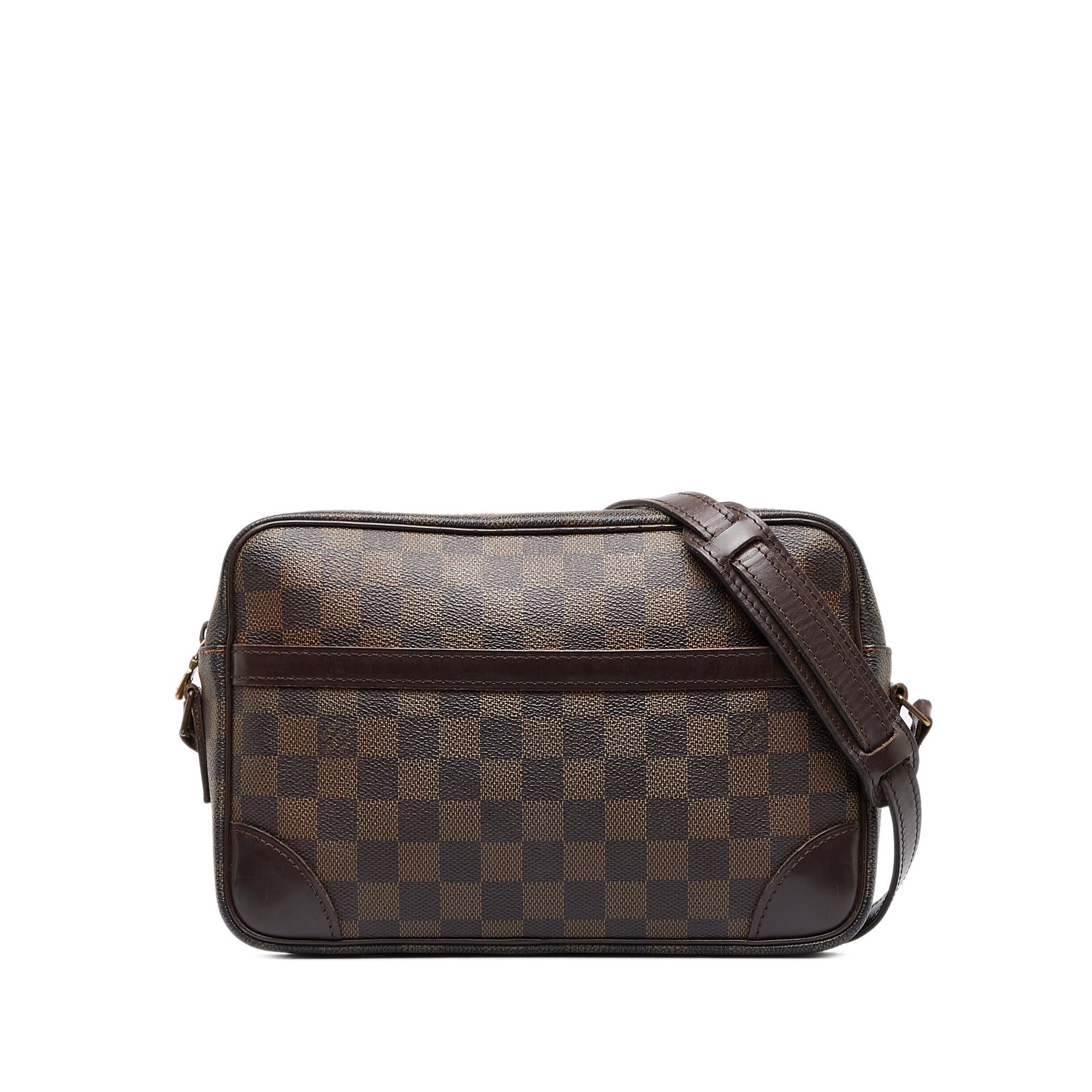 Brown Louis Vuitton Damier Ebene Trocadero 27 Crossbody Bag