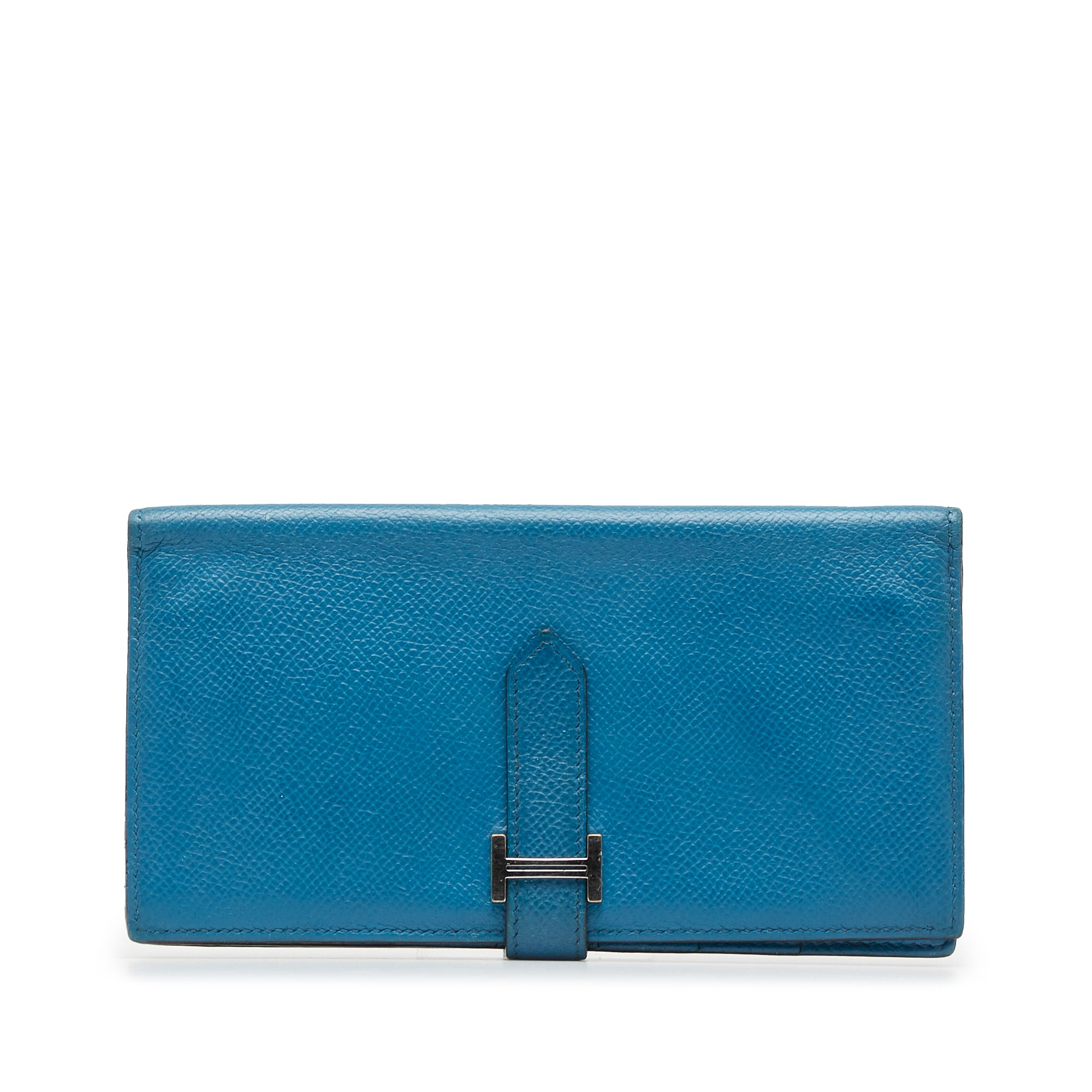 Blue Hermes Epsom Bearn Wallet – Designer Revival
