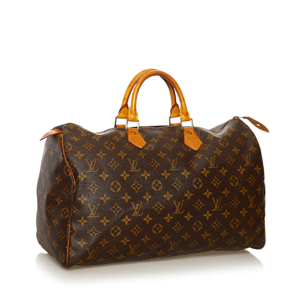 Brown Louis Vuitton Monogram Speedy 40 Boston Bag