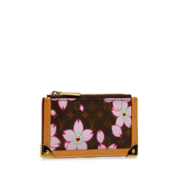 Brown Louis Vuitton Monogram Cherry Blossom Pochette Coin Pouch, AmaflightschoolShops Revival