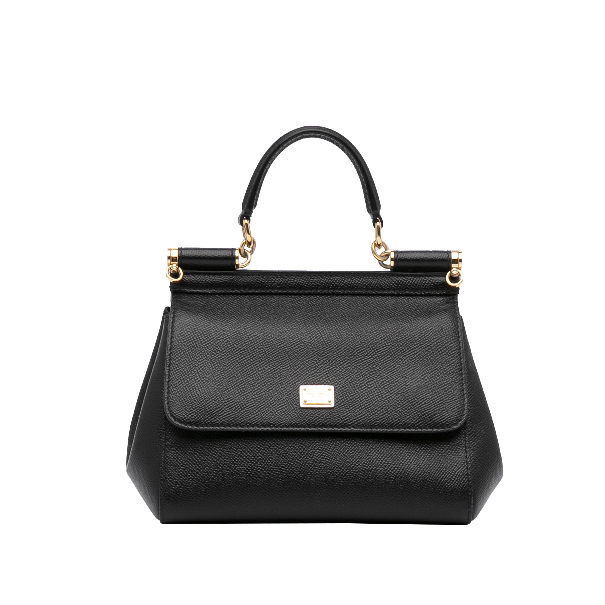 Shop Dolce&Gabbana Small Sicily Leather Top Handle Bag