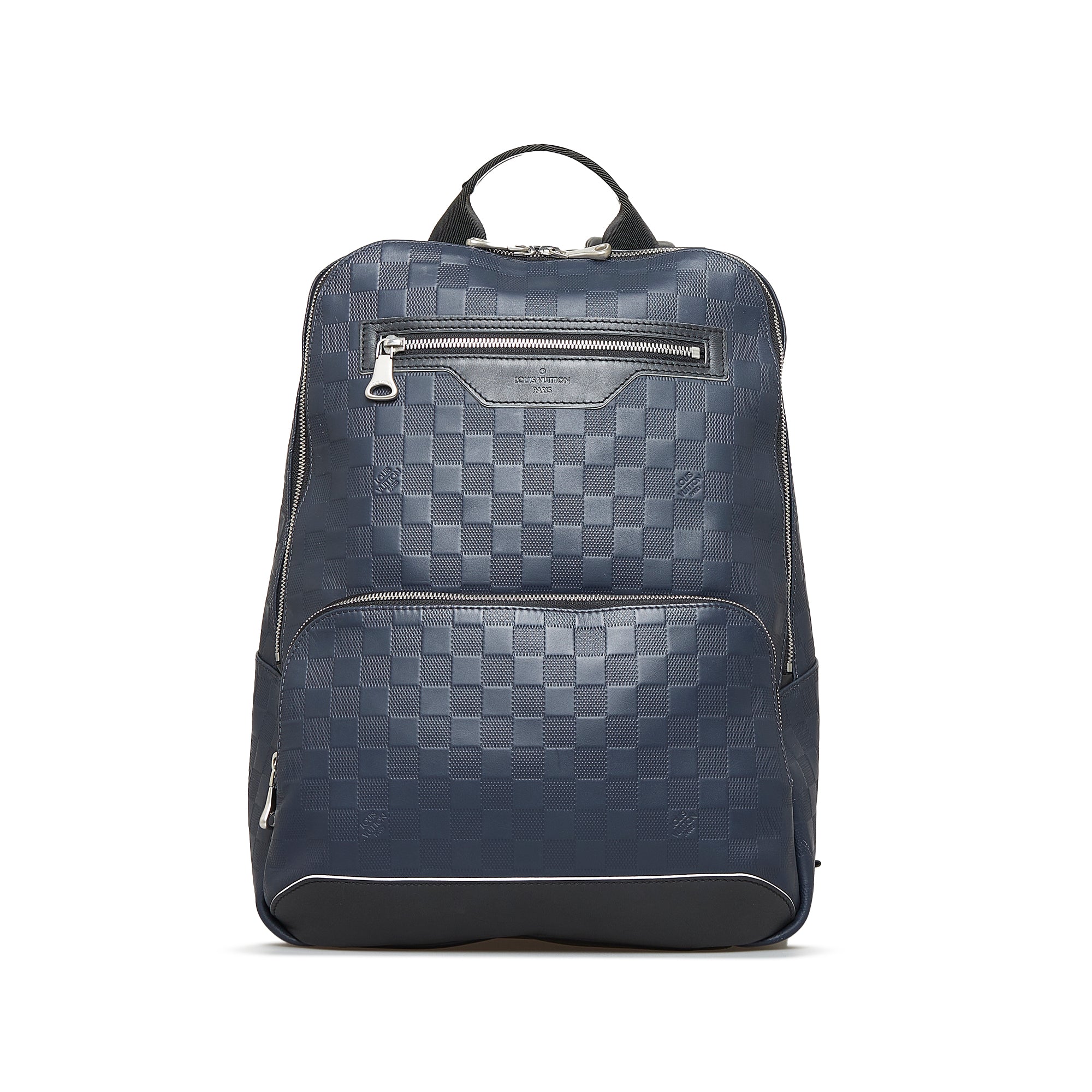 Louis Vuitton Ambler Black Canvas Backpack Bag (Pre-Owned)