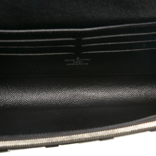 Louis Vuitton Monogram Leather Eclipse Zippy XL Pochette Bag Black
