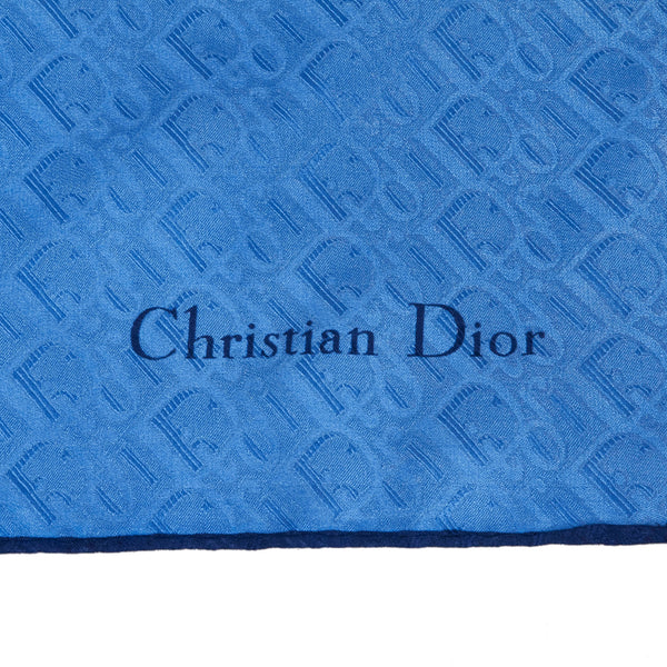 Christian Dior Silk Brown Trotter Logo Scarf